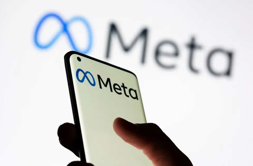 phone with meta logo